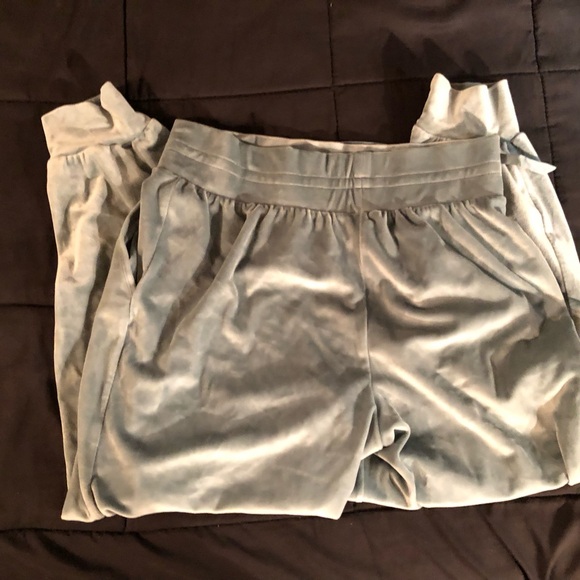 Victorias Secret velor sage green joggers, sleepwear, sweatpants - Picture 10 of 13